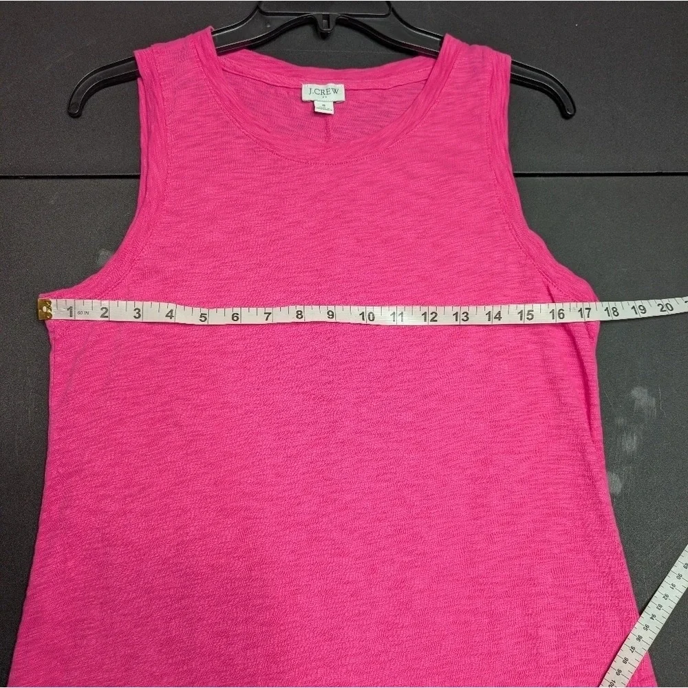 J. Crew Factory Vivid Pink Sleeveless Mini Casual Cotton‎ Tank Dress Size Small